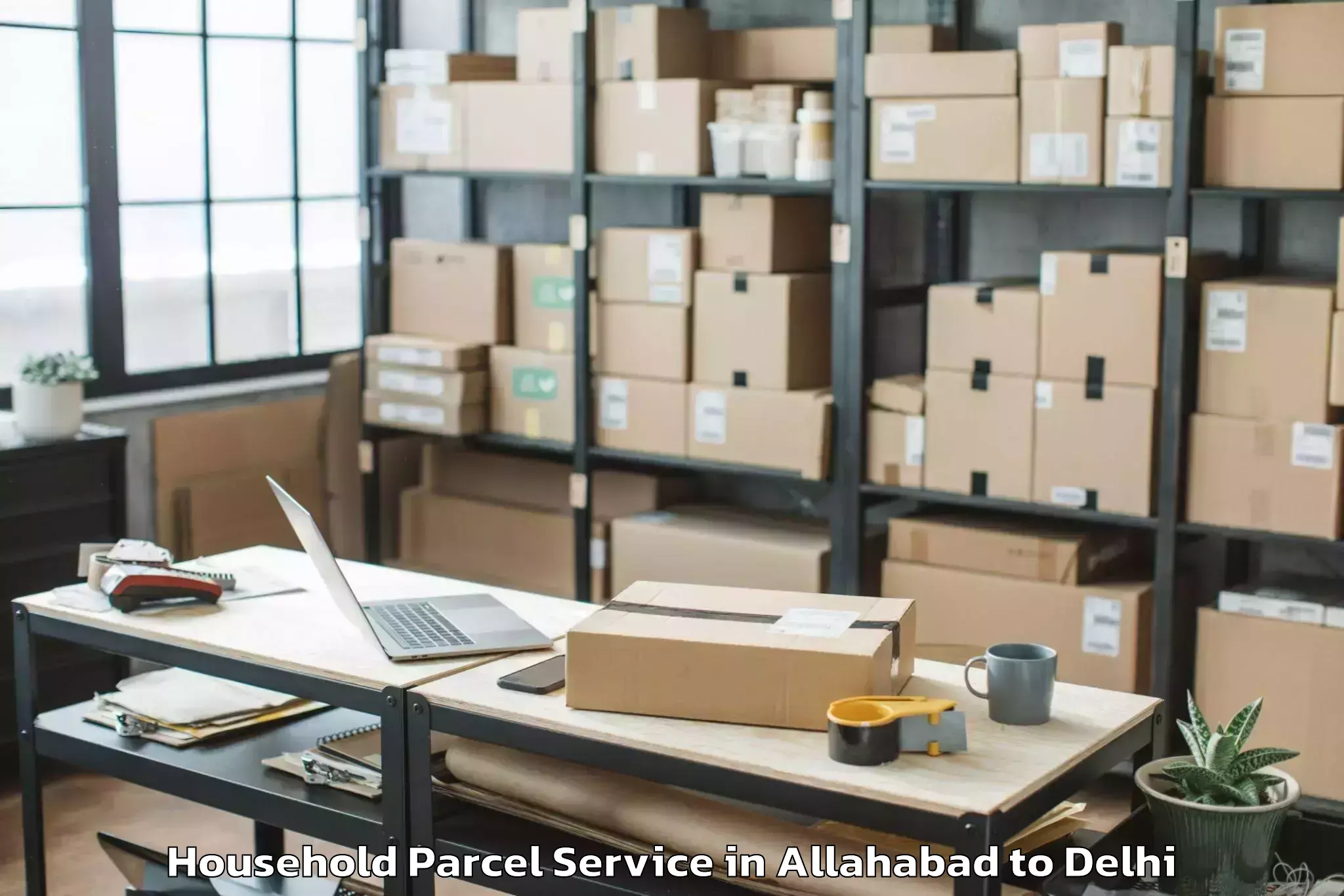 Book Allahabad to Kalkaji Household Parcel Online